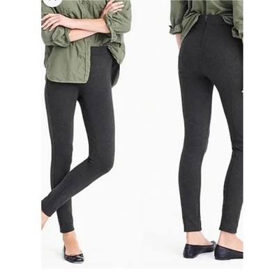 J. Crew Pixie Darkl Gray Stretch Cropped Pants Work Career Size Small