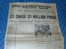 MAY 30, 1970 "THE INDIANAPOLIS STAR" NEWSPAPER: INDY 500 SOUVENIR ED. SCORE CARD