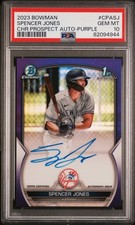 2023 Bowman Chrome Spencer Jones 1st Auto Purple /250 PSA 10 Yankees Prospect