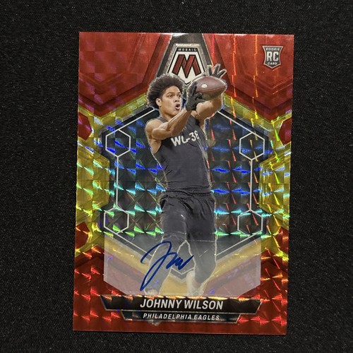 2024  Mosaic - Johnny Wilson #396 Choice Fusion Red & Yellow Autographs (RC)