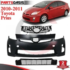 Front Bumper Cover Primed & Grille Assembly Kit For 2010-2011 Toyota Prius