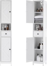 Tall Narrow Bathroom Storage Cabinet 66.9  Freestanding Organizer W/ Shelves