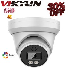 VIKYLIN Turret POE 7/24 recording Color 8MP Security IP Camera with remote view