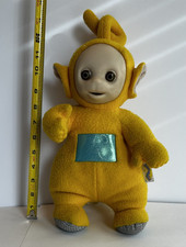 Teletubbies 1998 Yellow Plush Ragdoll Talking Geoffrey Laa Laa Doll 14"