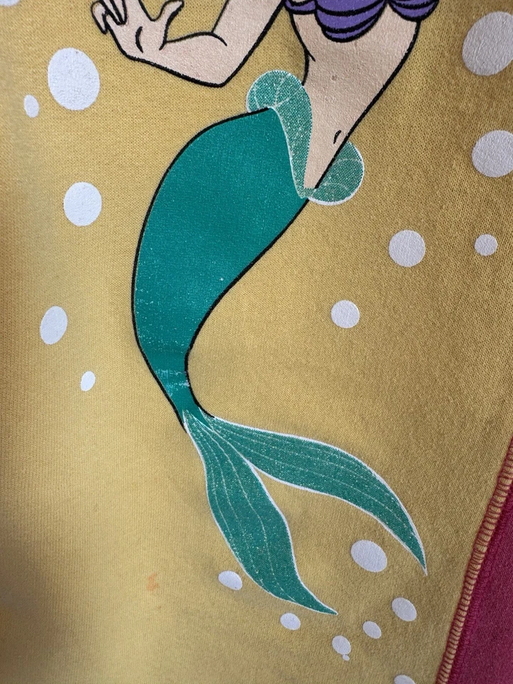 Vestido Ariel Sirenita Disney Vintage Años 90 6X Hecho en EE. UU. Platija Sebastian Foto 4 de 4