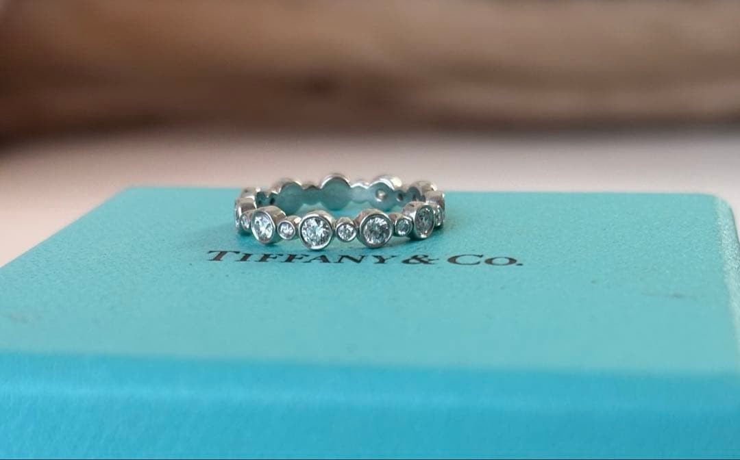 ティファニーJAZZフルエタニティリング Tiffany & Co. JAZZ Full Eternity Ring, Pt950 | eBay