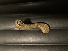 Jugendstil Klinke Tür Griff Drücker massiv Messing Antik