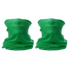 2pcs Summer Cooling Neck Gaiter Unisex Sun Protect Face Mask, Dark Green