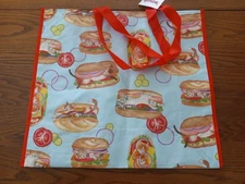 Large Reusable Shopping Bag * Cat Sandwiches ~ Cute New