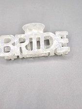 BRIDE White Letter Hair Claw Clip Wedding Bridal Hair Accessory