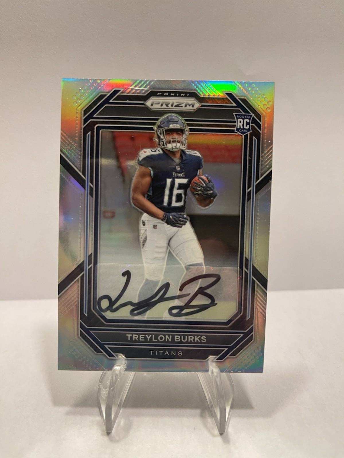 2022 Panini Prizm - Rookies Treylon Burks #313 Silver Prizm Autographs (AU, RC)