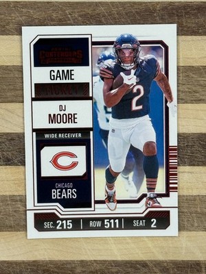 2023 Panini Contenders Football DJ Moore Red Parallel Card #18