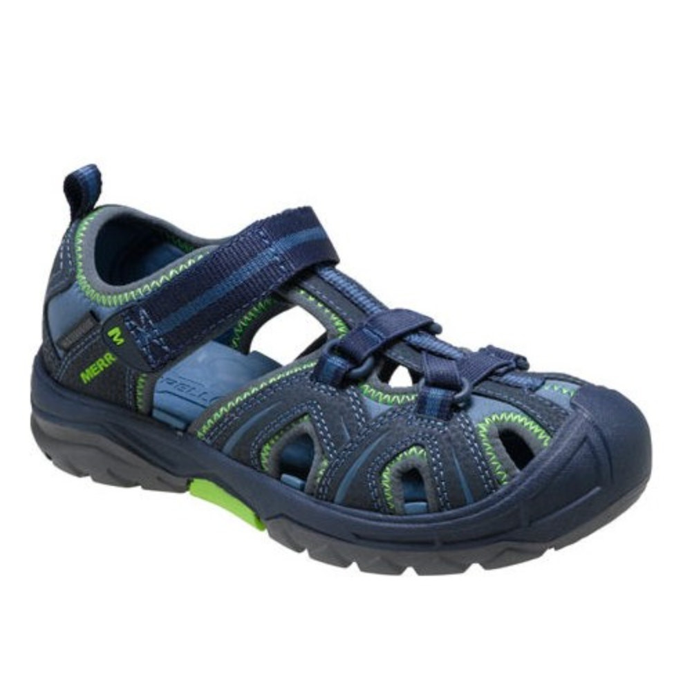 Sandali Merrell bambini idro sport grandi bambini 5 larghi blu verde unisex ragazzi nuovi con scatola