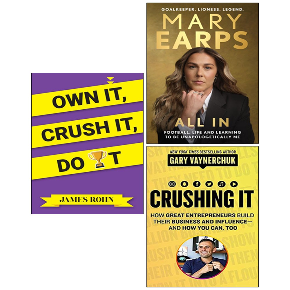 Mary Earps All In [Hardcover], Crushing,Crush It, Do It 3 Books Collection Set
