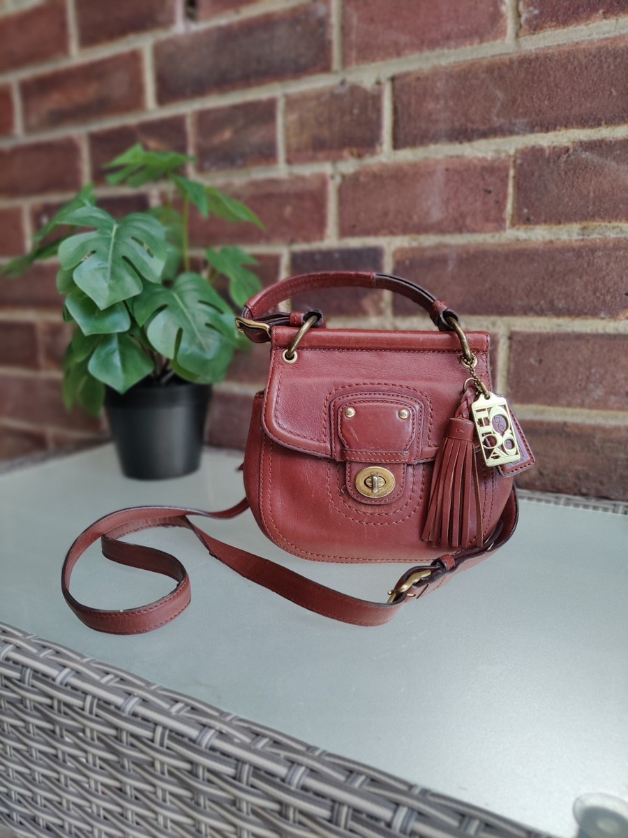Coach Willis 70th Legacy Leather mini womens brow gold cross body 