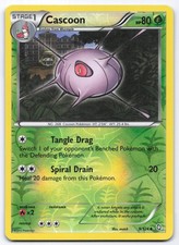 Cascoon 9/124 Dragons Exalted Reverse Holo Uncommon Pokemon Card LP