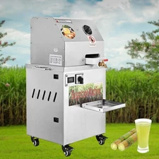 Electric Sugarcane Juicer Stainless Steel Extractor Squeezer 350W Food Truck USA