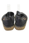 Saint Laurent Mens Canvas Embroidered Espadrille Flats Black Size 42 12 — photo 3