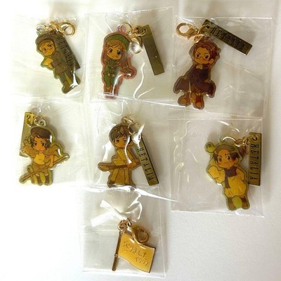 Hetalia Metal Charm Set 7 Official Anime Keychains Sweden Hungary Austria Japan