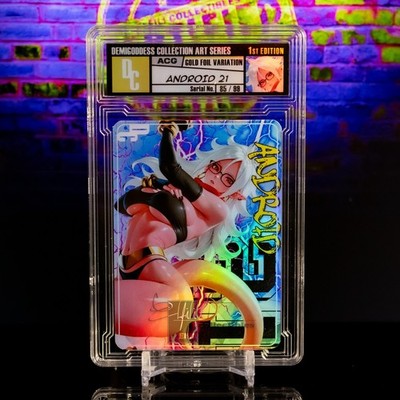 Android 21 Waifu Card Limited #/99 Gold Demigoddess Collection SLAB Dragon Ball