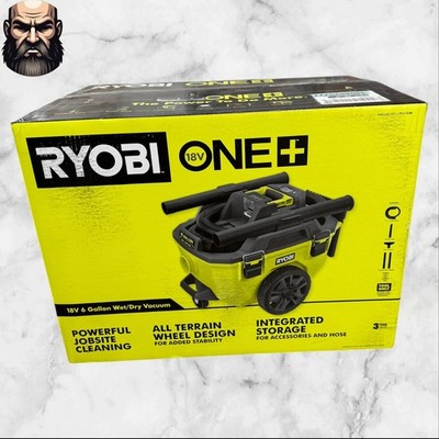 RYOBI PCL735B ONE+ 18V Cordless 6 Gal. Wet Dry Vacuum, Tool Only)
