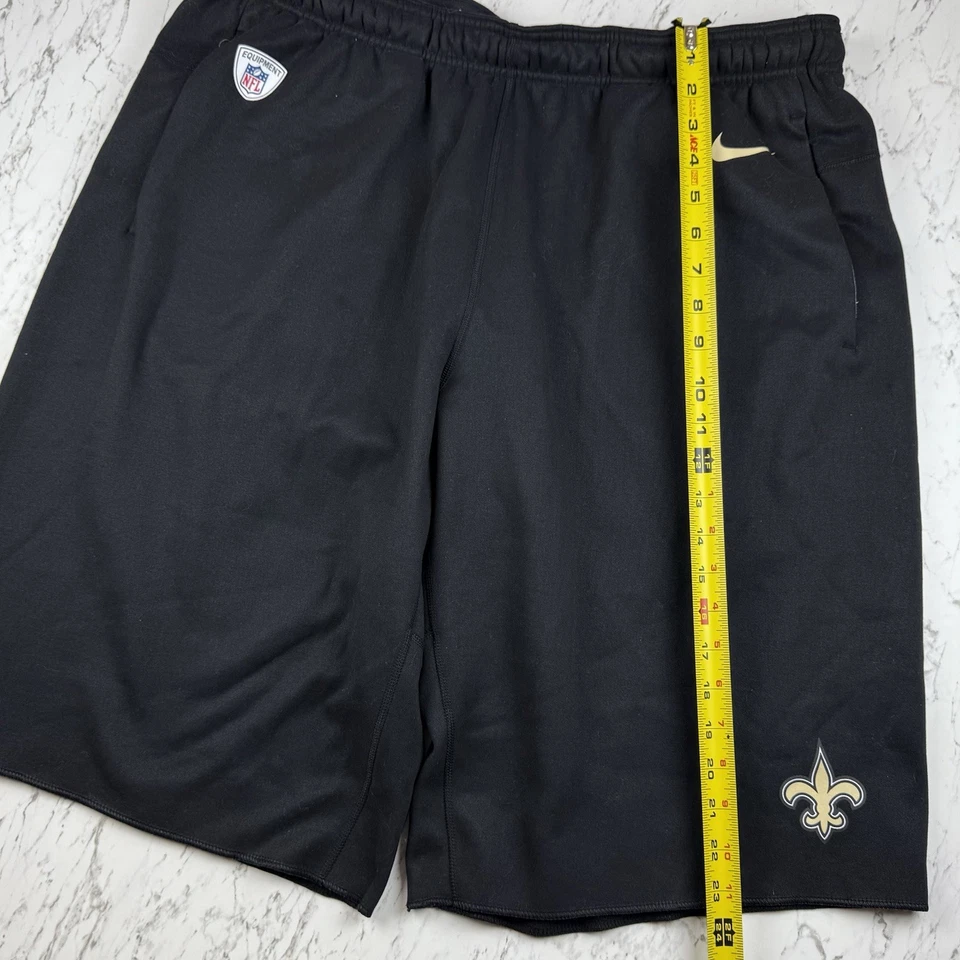 Nike New Orleans Saints Dri-Fit Training Fleece Shorts Men’s XXL (Tall) NFL - Image 2 of 4