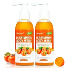 2 PCS Persimmon Body Wash for Strong Odor Control, Natural Persimmon Soap Bar Ol