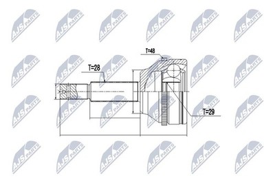 Original NTY Gelenksatz Antriebswelle NPZ-FR-033 für Ford