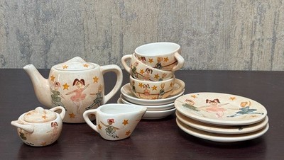 Creatively Yours Ballet Ballerina Hand Painted Ceramic Doll Tea Set 14 Pcs
