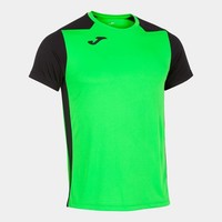 T-Shirt Kurzarm Joma 102223.021.S Fluor GrüN Schwarz Baumwolle