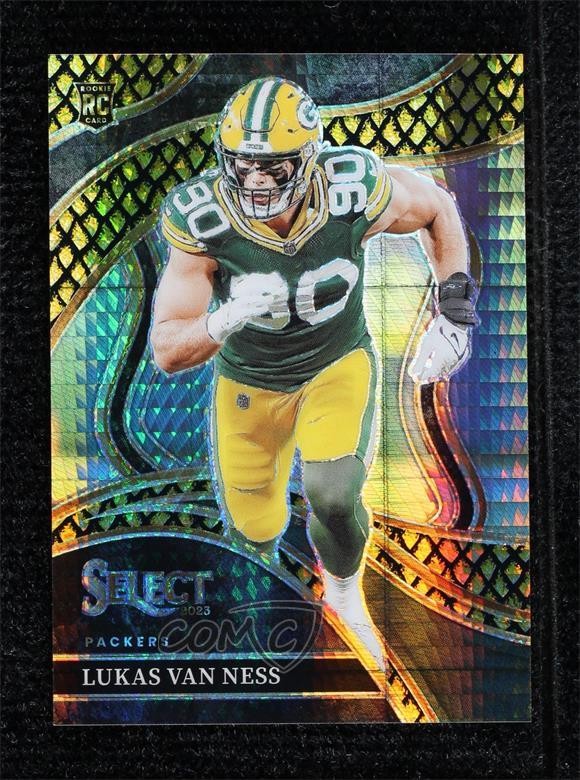 2023 Select Club Level Gold Dragon Scale Prizm /10 Lukas Van Ness #239 Rookie RC