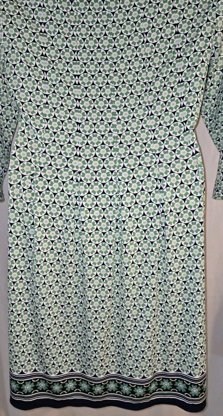 VETEMENTS Abito MAX STUDIO (XLARGE) comodo manica 3 4 plissettato lunghezza ginocchio blu e verde