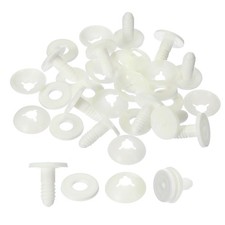 30mm Doll Joints, 10 Set Plastic Removable Animal Joints Accessories, White