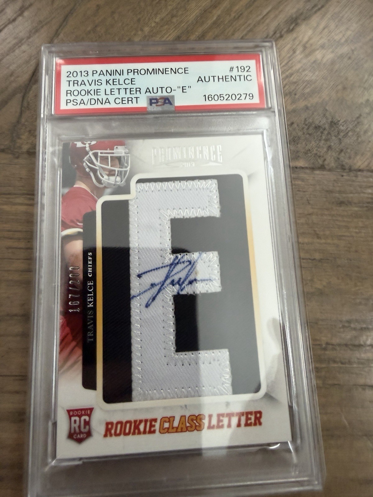Lot Of (5) 2013 Prominence Travis Kelce RC Patch AUTO /200 Spells " KELCE " PSA view 6