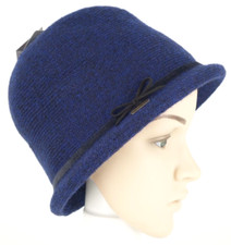 Strickhut Glockenhut Strickmütze mit Dekoband von McBurn versch. Farben Gr.54-56