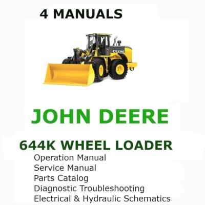 JOHN DEERE 644K WHEEL LOADER OPERATOR PARTS REPAIR TECHNICAL SERVICE MANUAL  PDF