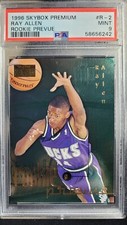 1996 Skybox Premium Rookie Prevue #R-2 Ray Allen Bucks RC PSA 9