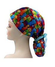 Cute Puppy Pet Dogs Ponytail Scrub Cap DoctorTheatre Nurse Hospital Anaesthetist