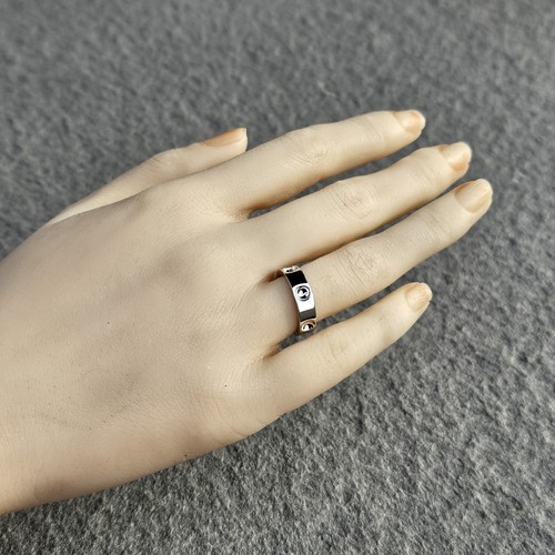 Louis Vuitton 18k Wedding Band Ring Petit Berg Empreinte Sz 46 US 4 - Picture 5 of 6