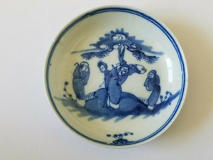 c.18th - Antique Chinese Kangxi Blue and White Porcelain Saucer