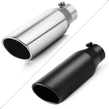 Diesel Exhaust Tip 4 Inlet 6 Outlet 18 Long Rolled Edge Angle Cut Diesel Exhaust Tip 4 Inlet 6 Outlet 18 Long Rolled Edge Angle Cut