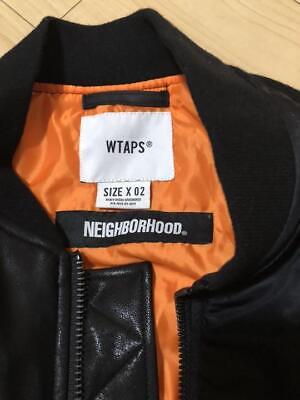 WTAPS x Neighborhood 25th Anniversary MA-1 Jacket Black Size-02 Used from  Japan