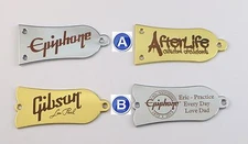 Metal Truss Rod Cover - Free Custom Engraving - Choose Style and Color