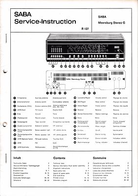 Service Manual-Anleitung für Saba Meersburg Stereo G 