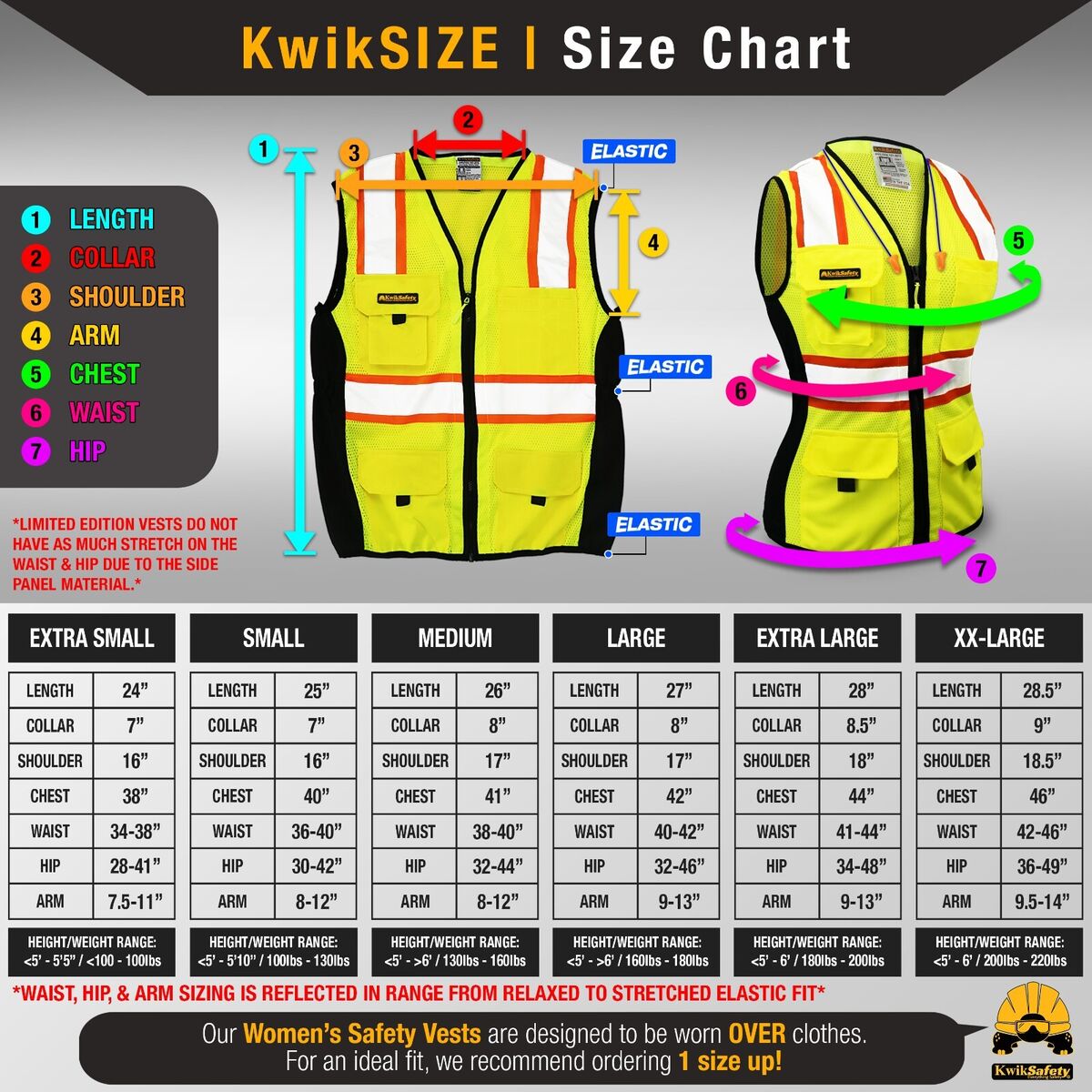 KwikSafety FIRST LADY 2 PPE Hi Vis Women&#039;s Safety Vest | eBay