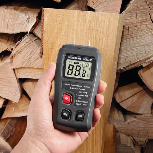 Misuratore di umidità legno LCD digitale 0-99,9% tester igrometro umidità test - Foto 12 di 17