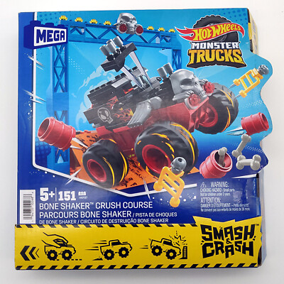 MEGA Hot Wheels Monster Trucks Bone Shaker Smash & Crash HKF87