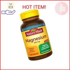 Nature Made Magnesium Oxide 250 mg, Magnesium Supplement for Muscle, Heart, Bone
