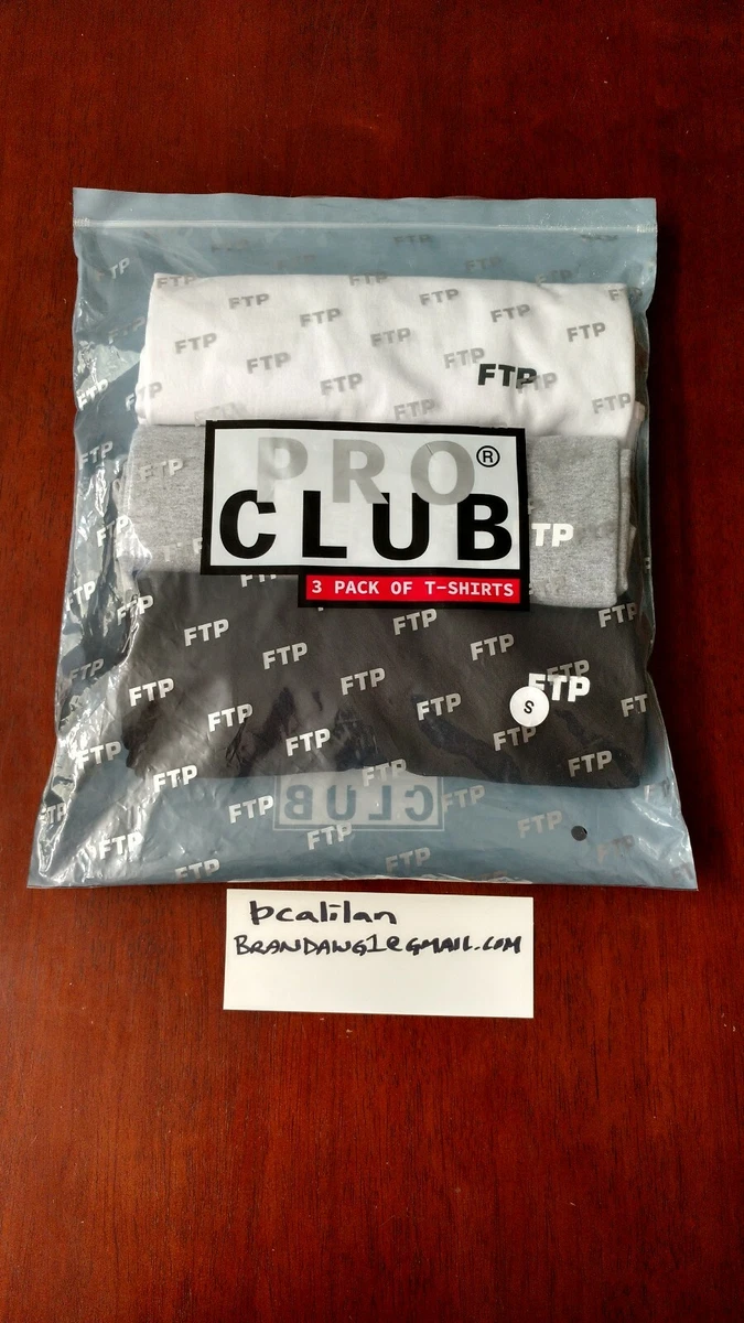 FTP + Pro Club 3 Pack of T-Shirts S BRAND NEW 100% AUTHENTIC Fredo