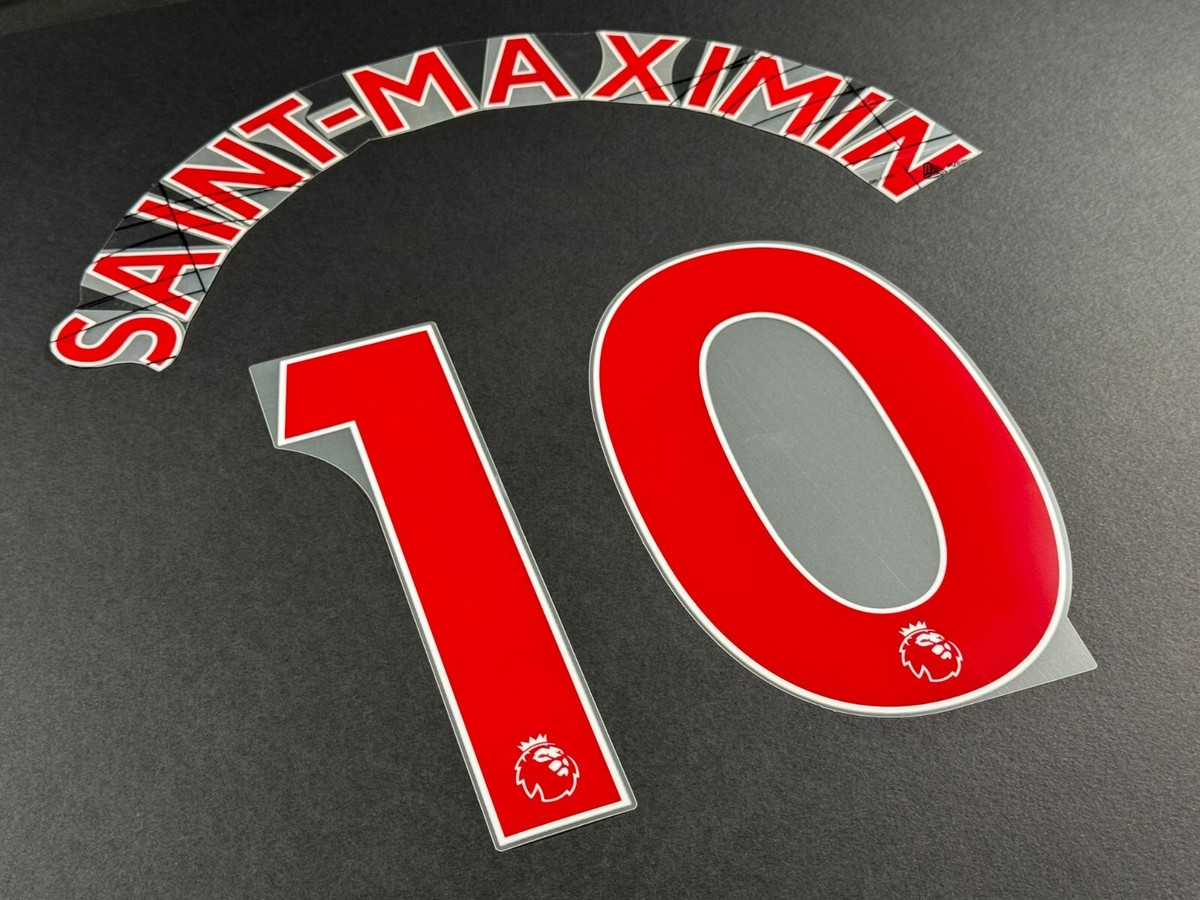 NEWCASTLE 2022-23 SAINT-MAXIMIN 10 AVERY DENNISON RED PLAYER SIZE